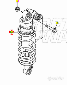 -Ammortizzatore posteriore Yamaha R1 5JJ222100000