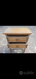 MOBILETTO IN LEGNO MASSELLO ROVERE CON DUE CASSETT