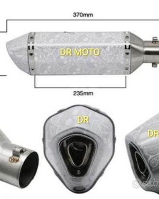 Scarico silver 37 cm universale cod18.24