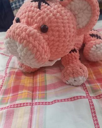 Pupazzo in lana/cotone rosa