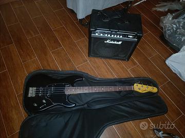 Basso Godin Shifter Classic 4 nero + Marshall MB15