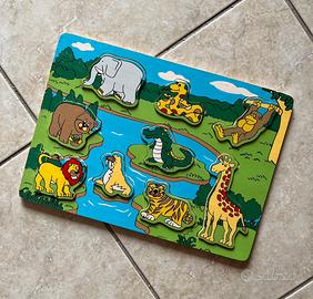 Gioco in legno per bambini, due tavole