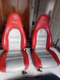 Porsche boxster interni pelle rosso bicolor