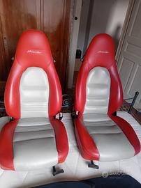 Porsche boxster interni pelle rosso bicolor