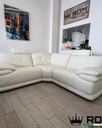 Elegante divano angolare bianco🤍