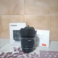 Obiettivo Canon efs 10-18 con paraluce