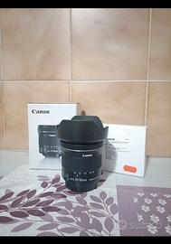 Obiettivo Canon efs 10-18 con paraluce