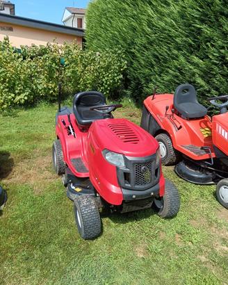 trattorino tagliaerba con cesto