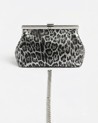 Borsa Pochette  in vera pelle maculata