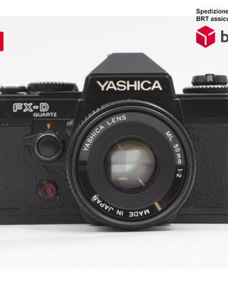 Yashica FX-D Quartz + 50 f2 + Custodia pronto
