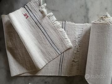 canovacci da cucina vintage in canapa grezza