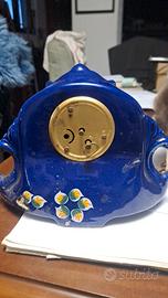 Orologio da tavolo in ceramica Art deco antico