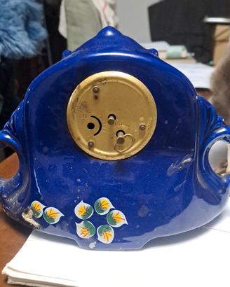 Orologio da tavolo in ceramica Art deco antico
