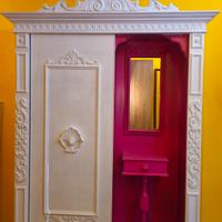 mobile con specchiera e cassetto appendiabiti