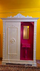 mobile con specchiera e cassetto appendiabiti