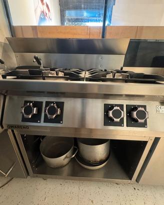 Cucina a gas 4 fuochi mareno