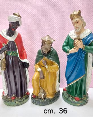 
Re Magi Presepe in GESSO cm. 36
