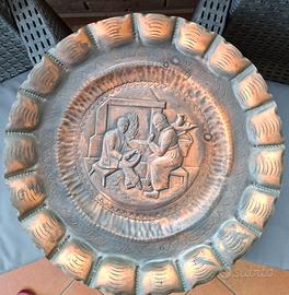 Piatto decorativo in rame