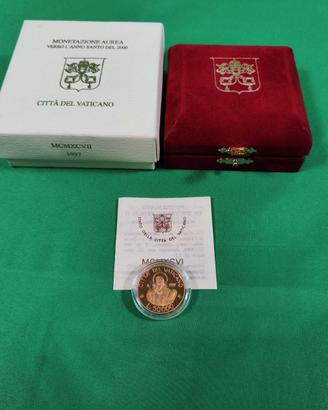 Moneta d'oro Vaticano Giubileo Karol Józef Wojtyła