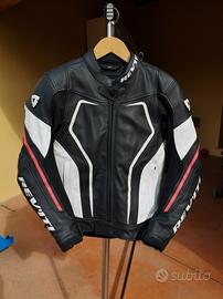 giacca moto 46 uomo revit in pelle