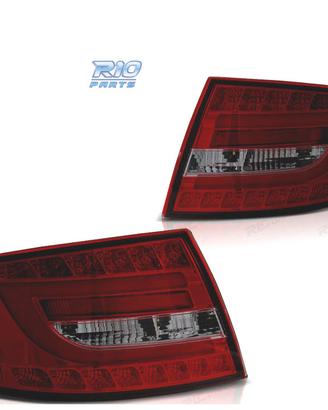 FANALI PER AUDI A6 C6 04-08 SEDAN LED ROSSO AFFUMI