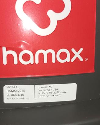 SEGGIOLINO HAMAX SMILEY BICI CON SUPPORTO A TELAIO