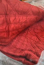 Maxi trapunta letto matrimoniale rossa