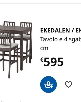 Tavolo e sgabelli alti bar Ikea