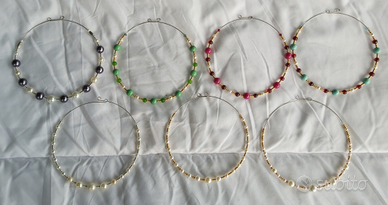 Raccolta di collane realizzate a mano