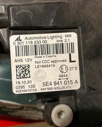 Centralina e moduli LED Faro Skoda Octavia IV 2020