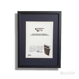 Pubblicità originale poster vintage rasoio Braun
