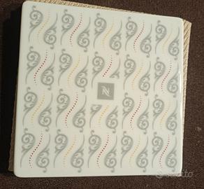 coppia di sotto tazze  nespresso in porcellana