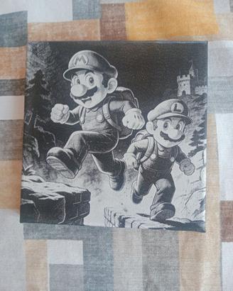 Quadretto su tela Mario & Luigi