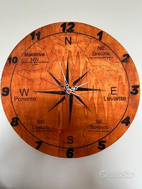 Orologio da patete rosa dei venti