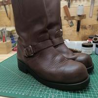 Stivali Biker Cuoio punta rinforzata