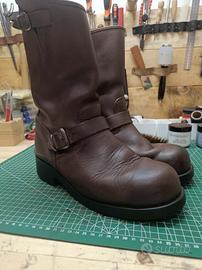 Stivali Biker Cuoio punta rinforzata