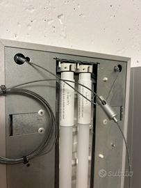 N. 10 Plafoniere in lamiera con Ledtube T5 inclusi