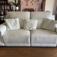 DIVANO RELAX PELLE BIANCO