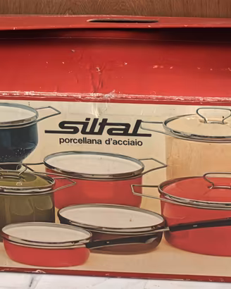 SILTAL batteria pentole 12 pezzi anni 70 NUOVA