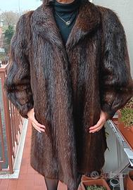 Giaccone in vera pelliccia di castoro
