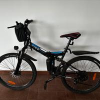 Bici pieghevole elettrica biammortizzata MTB