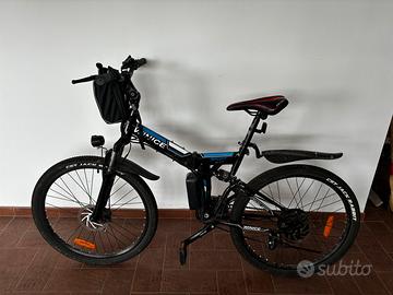 Bici pieghevole elettrica biammortizzata MTB