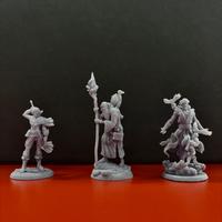 3x Miniature 3D Resina