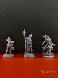 3x Miniature 3D Resina