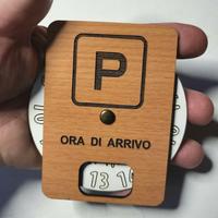Disco Orario per Auto Parchimetro in Legno