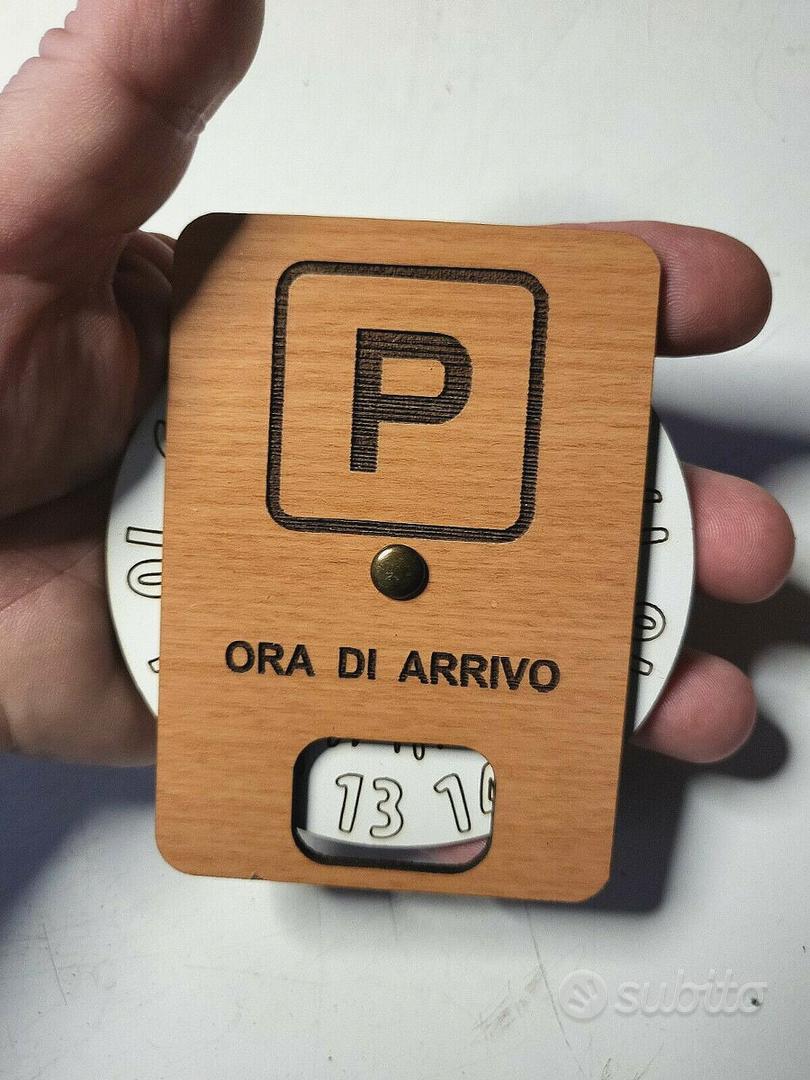 Disco Orario per Auto Parchimetro in Legno - Accessori Auto In vendita a  Novara