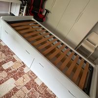 letto singolo con cassetti 