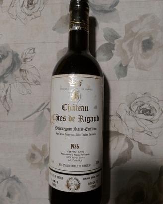 Vino Bordeaux Château Côtes de Rigaud 1986 -