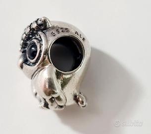 Pandora Charm Gufo Occhi Blu