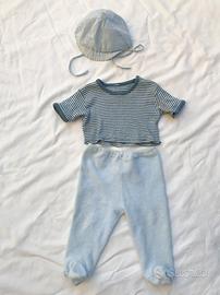 Vestitino per bambolotto anni 80 colore azzurro